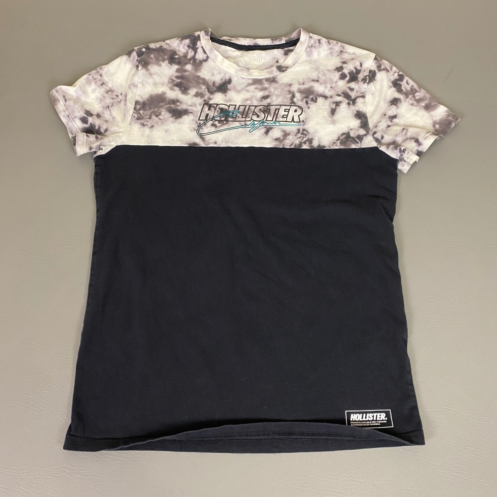 Hollister California T Shirt Men Size Medium Tie Dye Colorblock Cotton